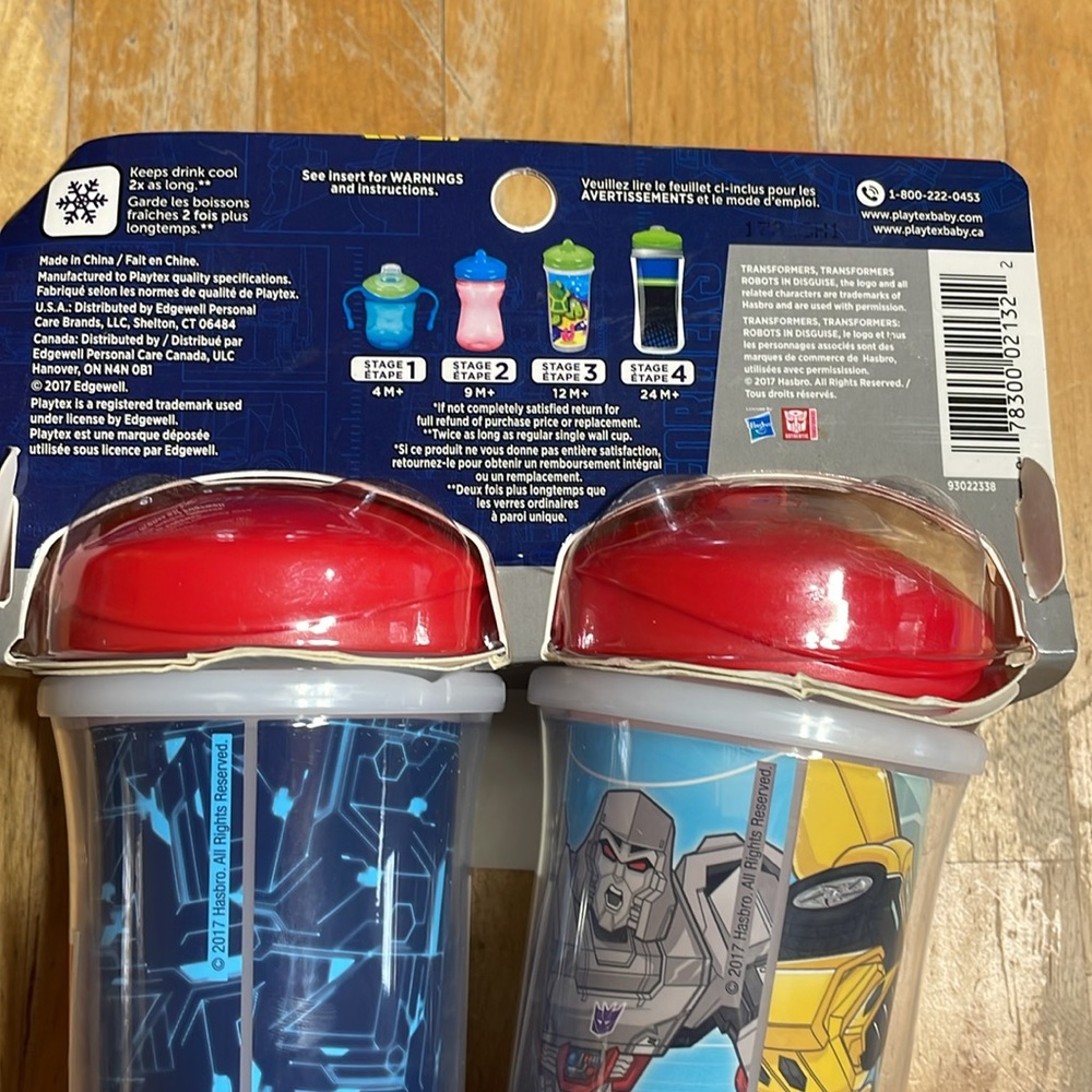 Brand new set of 5 playtex transformers sipsters - Picture 4 of 4